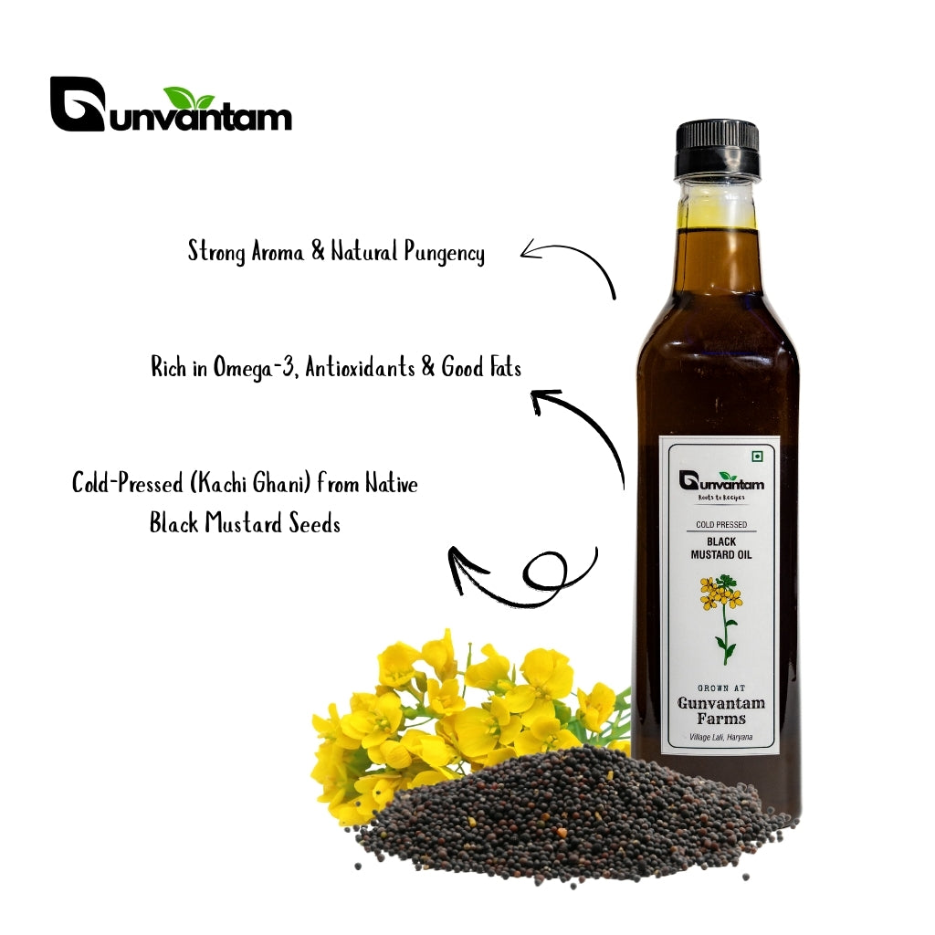 Cold Pressed Black Mustard Oil - 1ltr