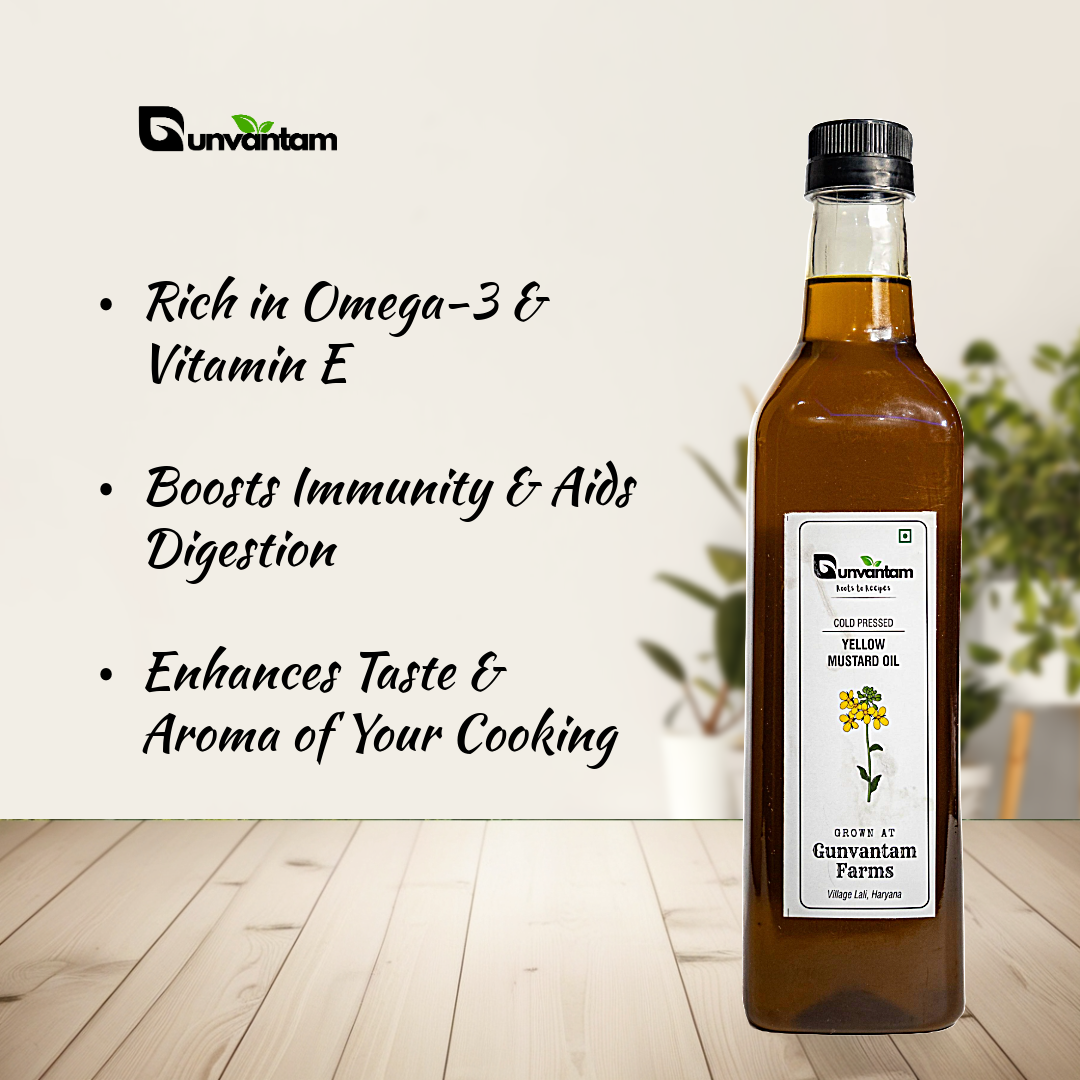 Cold pressed Yellow Mustard Oil - 1 ltr