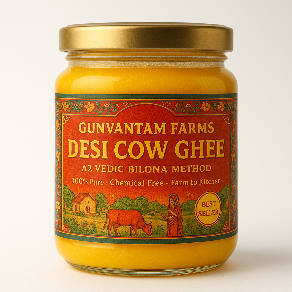 Desi Cow Ghee (Bilona Method | A2 Rich | Farm Fresh & Chemical-Free)