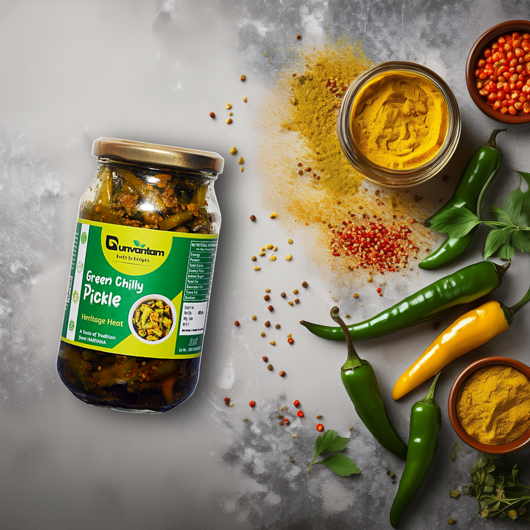 Green Chilly Pickle - Heritage Heat