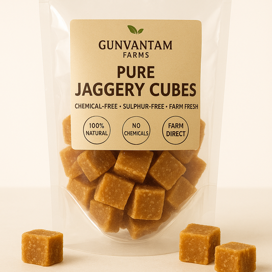 Pure Jaggery Cubes (Chemical-Free | Sulphur-Free | Farm Fresh)