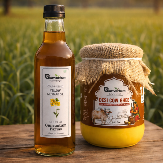 Bilona Ghee + Kacchi Ghani Mustard Oil Combo